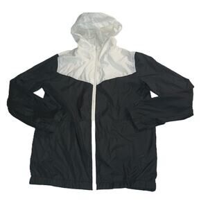 Zine Boys Sprint Windbreaker Hooded Jacket Full Zip Outdoor Black Size XL B002